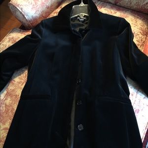 Ann Taylor Velvet Overcoat 100% Cotton Size 6
